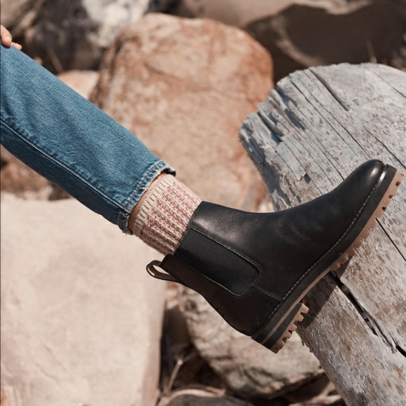 Leather Boots Madewell Black Boots Women's Madewell Idris Ankle Boot
